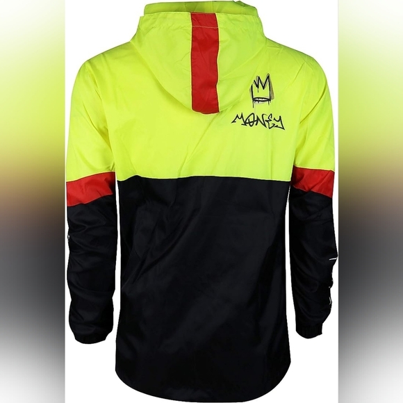 New Men's Graffiti Lightweight Urban Windbreaker Hoodie Multiple Sizes - Picture 5 of 6